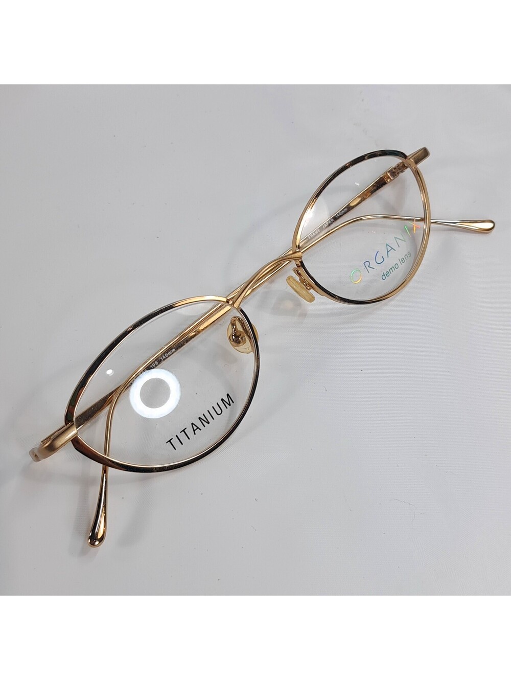 Organix Titanium 866 gold full rim eyeglasses frame 47-20-140 oval women glasses